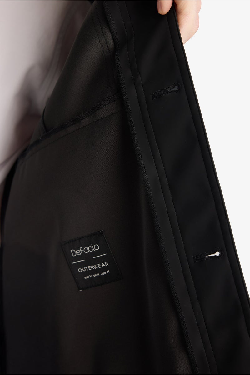 DeFacto Black Man Oversize Fit Shirt Collar Waterproof Jacket Casual - Image 5